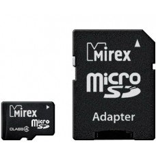 Карта памяти microSD Mirex class 4 2 Гб с SD-адаптером